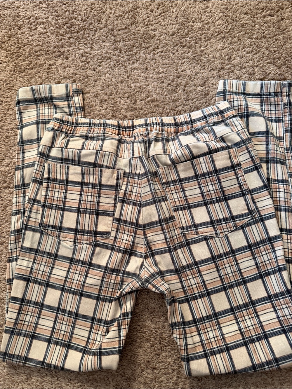 Urban Outfitters Tan Plaid Pull-On Skinny Pants Size Medium 2018 - Picture 10 of 13